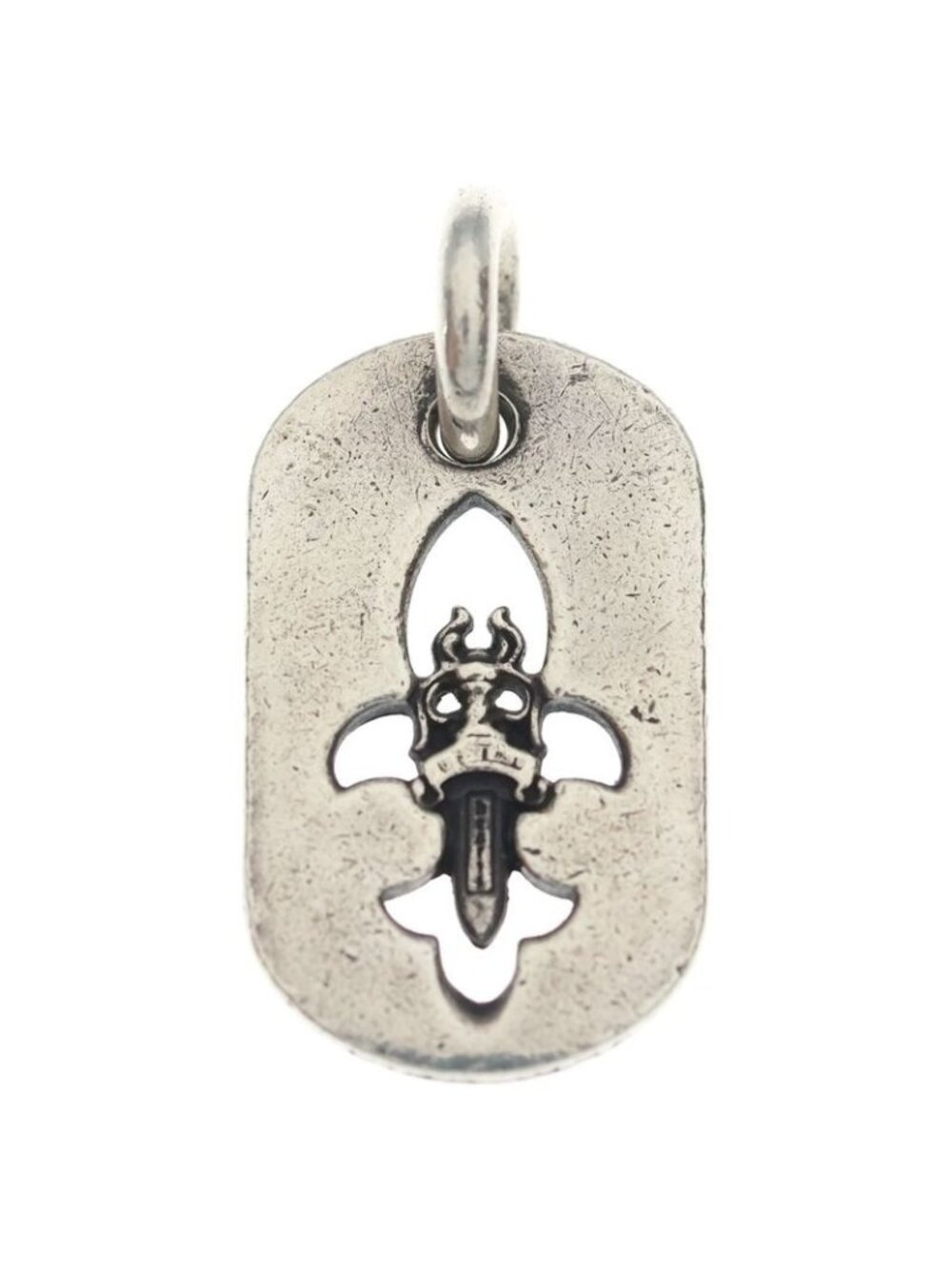 Chrome Hearts D Tag Fle Dag Fudaga Dog Tag Small Necklace Top